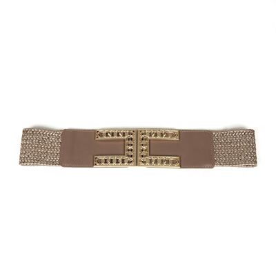 Braided belt with double C clasp