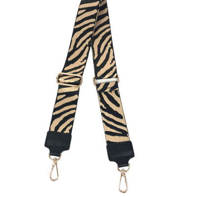 Zebra pattern shoulder strap