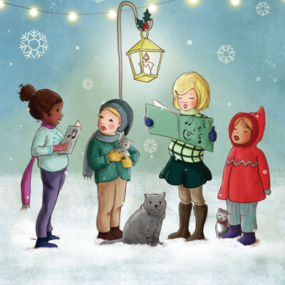 Cartolina Belle & Boo Carol Singers