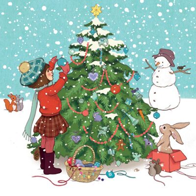 Belle & Boo postcard Very Merry Christmas