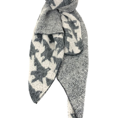 Écharpe motif étoiles et maille chinée