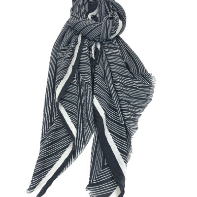 Foulard à rayures graphiques