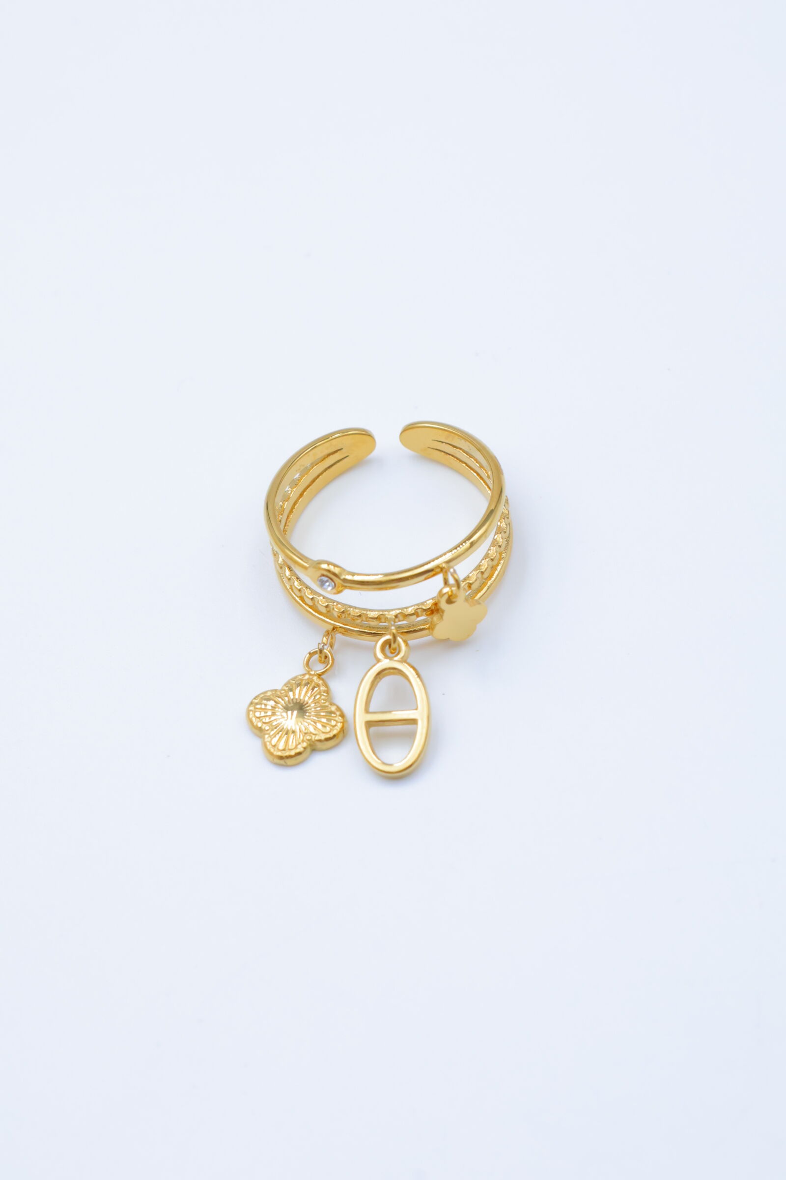 Verstellbarer Edelstahlring - E628