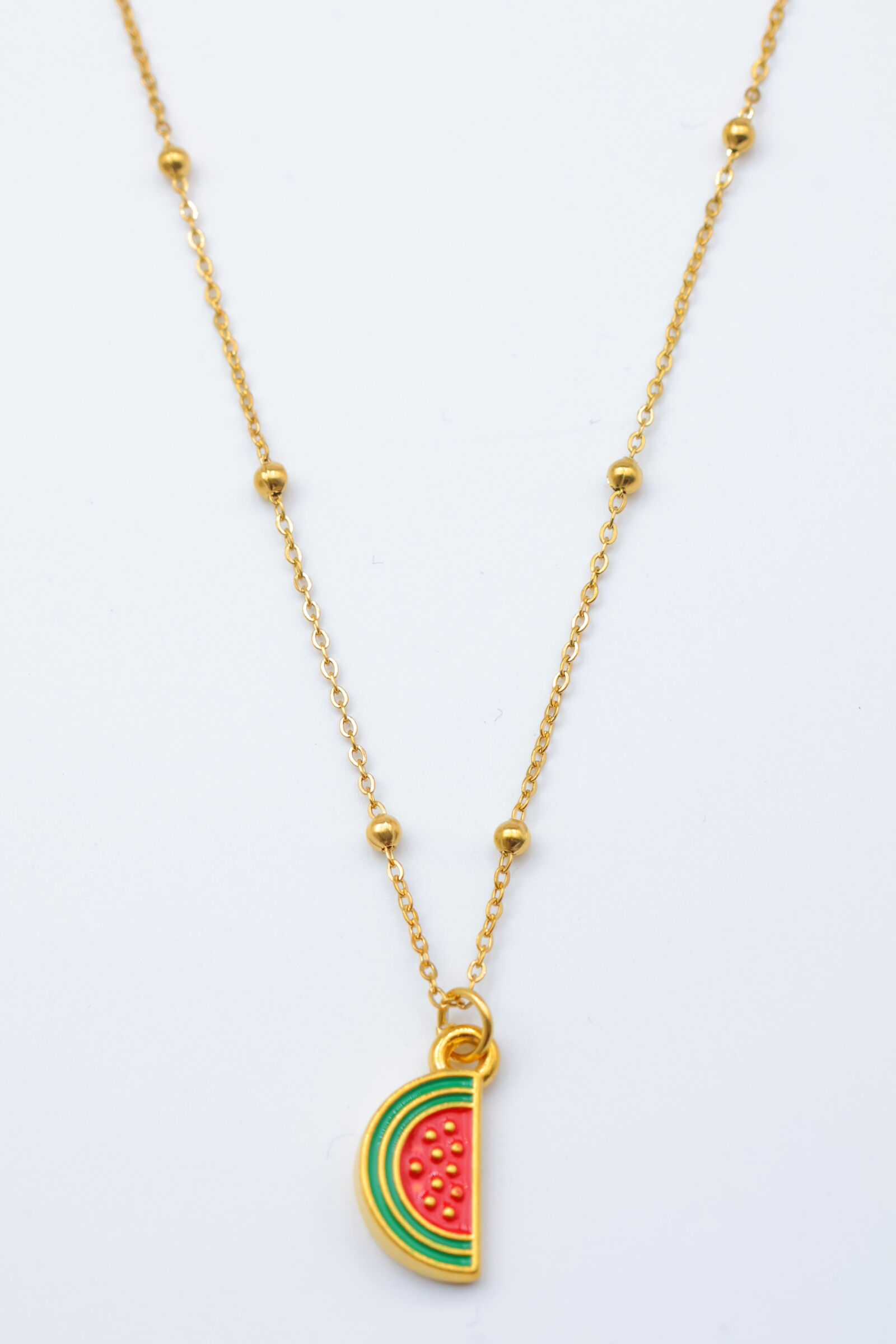 Wassermelonen-Halskette aus Edelstahl – BL225