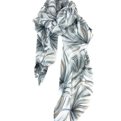 Watercolor Tropical Foliage Pattern Scarf