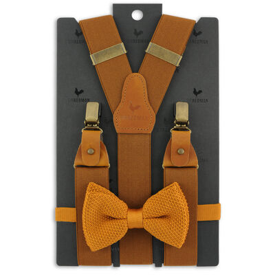 Sir Redman suspenders combi pack Correy Cognac