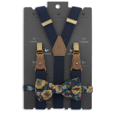 Sir Redman suspenders combi pack Retro Ranonkel blue