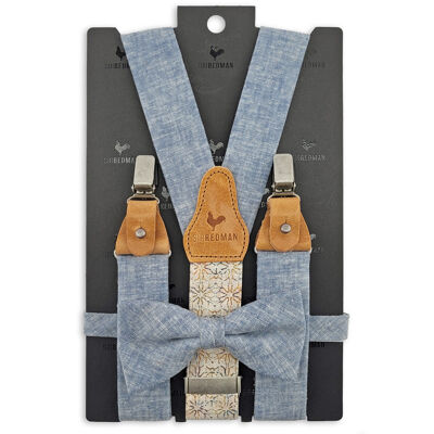 Sir Redman suspenders combi pack Charming Chambré Blue