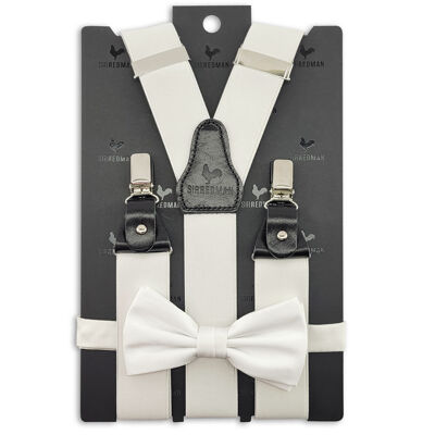 Sir Redman suspenders combi pack White Tie