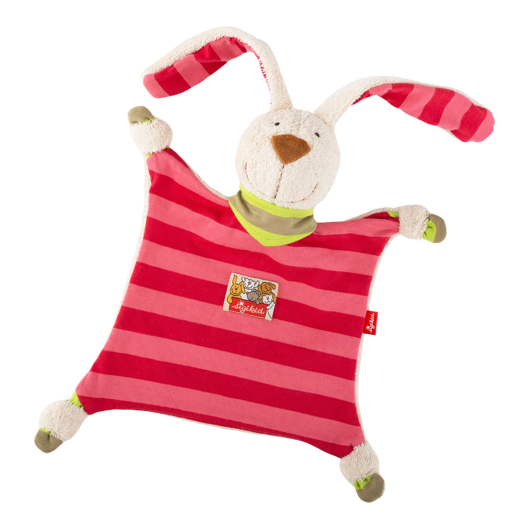Schnuffeltuch Hase pink gestreift