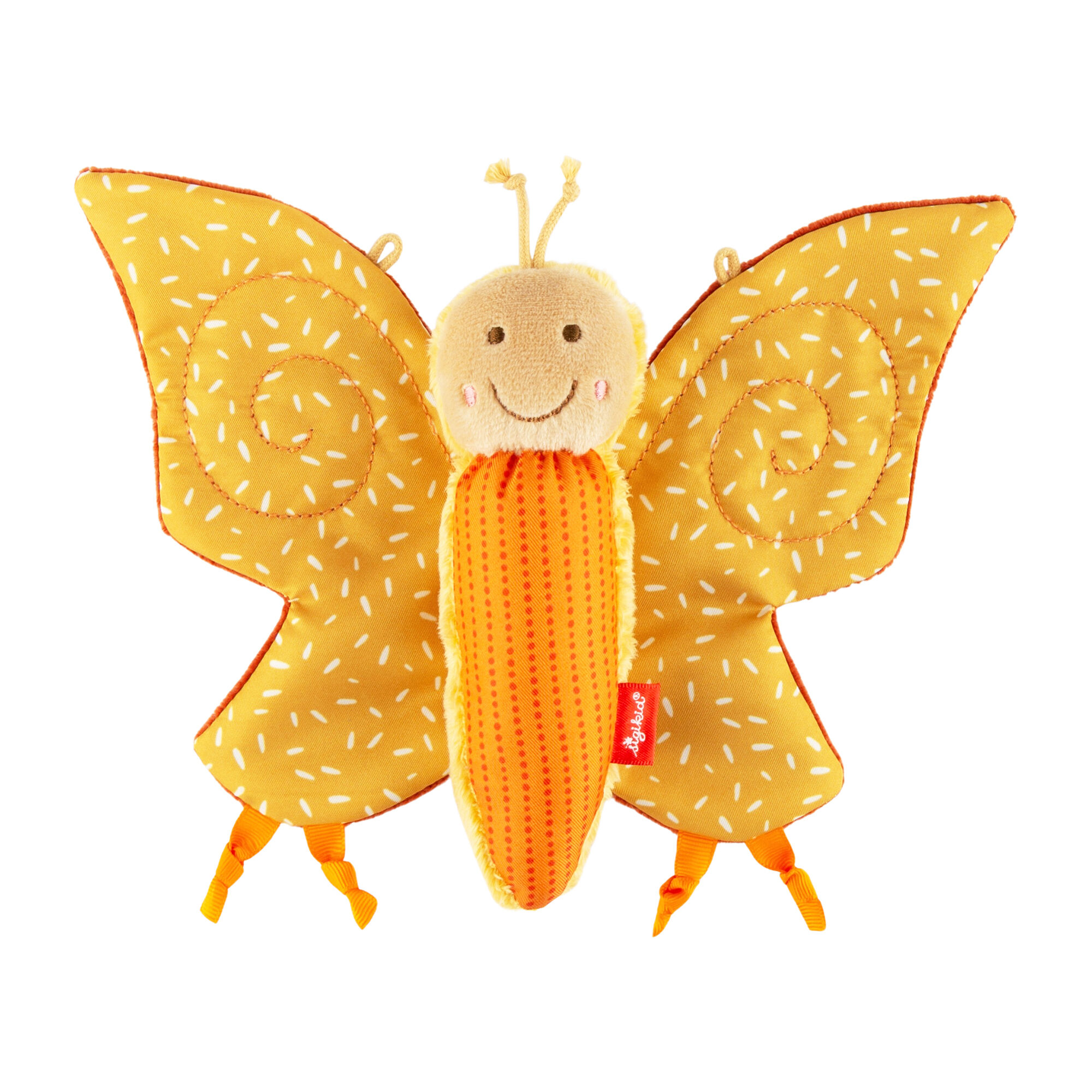 Knistertuch Schmetterling gelb