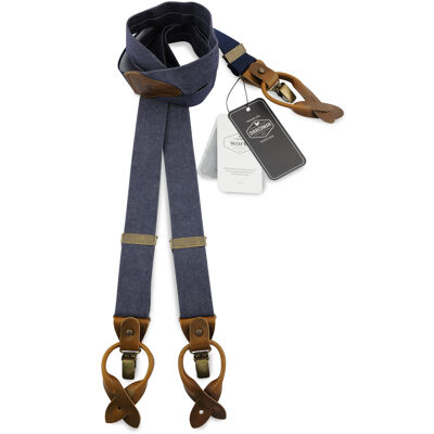 Sir Redman WORK suspenders blue denim