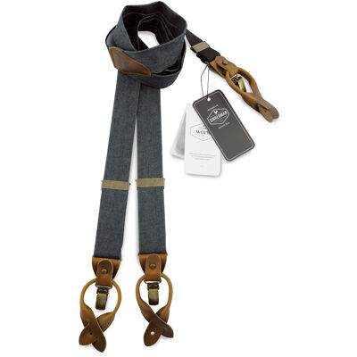Sir Redman WORK suspenders black denim