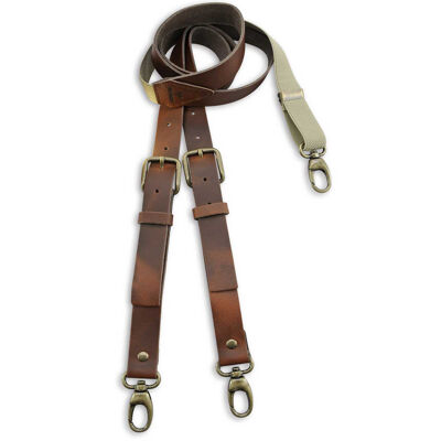 Bretelle robuste WORK Sir Redman in pelle marrone