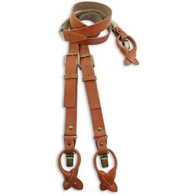 Bretelles Sir Redman WORK cuir cognac