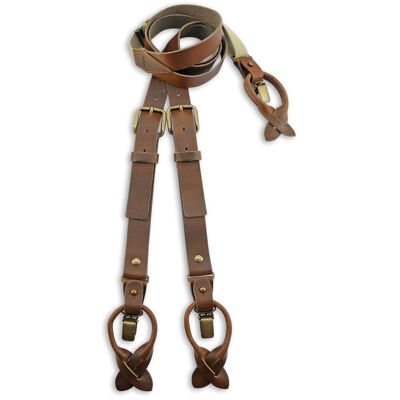 Bretelles Sir Redman WORK cuir marron