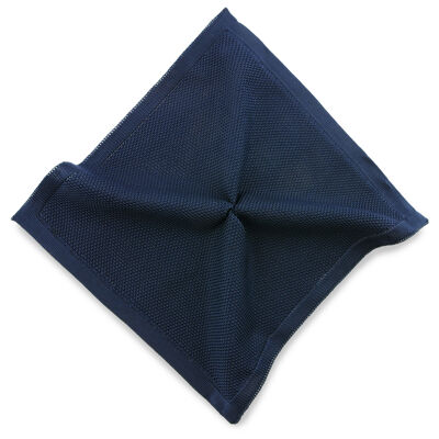 Sir Redman knitted pocket square dark blue