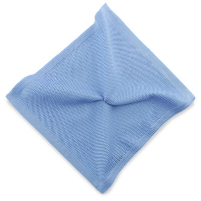 Sir Redman knitted pocket square light blue