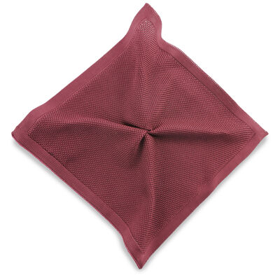 Sir Redman knitted pocket square mauve