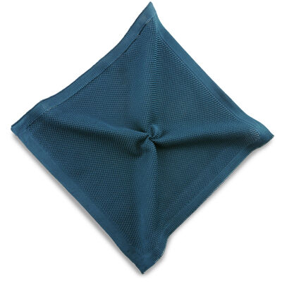 Sir Redman knitted pocket square petrol