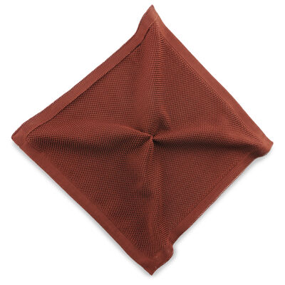 Sir Redman knitted pocket square rust brown