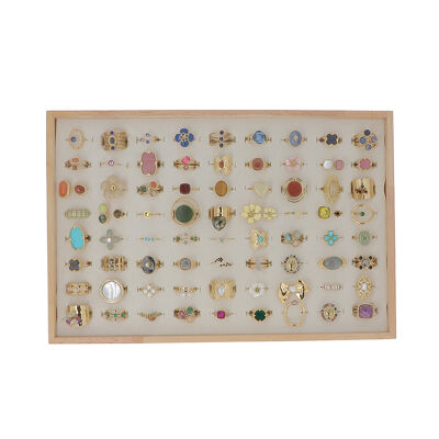 Kit di 72 anelli - multi oro - ESPOSIZIONE GRATUITA