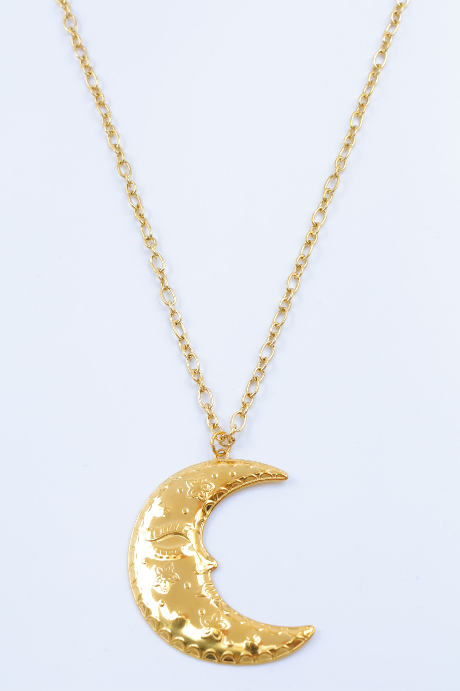 Halskette mit Mondanhänger aus Edelstahl – BL226