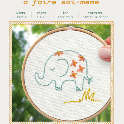 Les French Kits - Broderie décorative - Éléphant