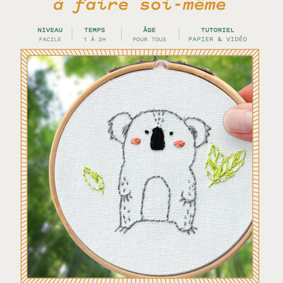 Kits Les French - Bordado decorativo - Koala