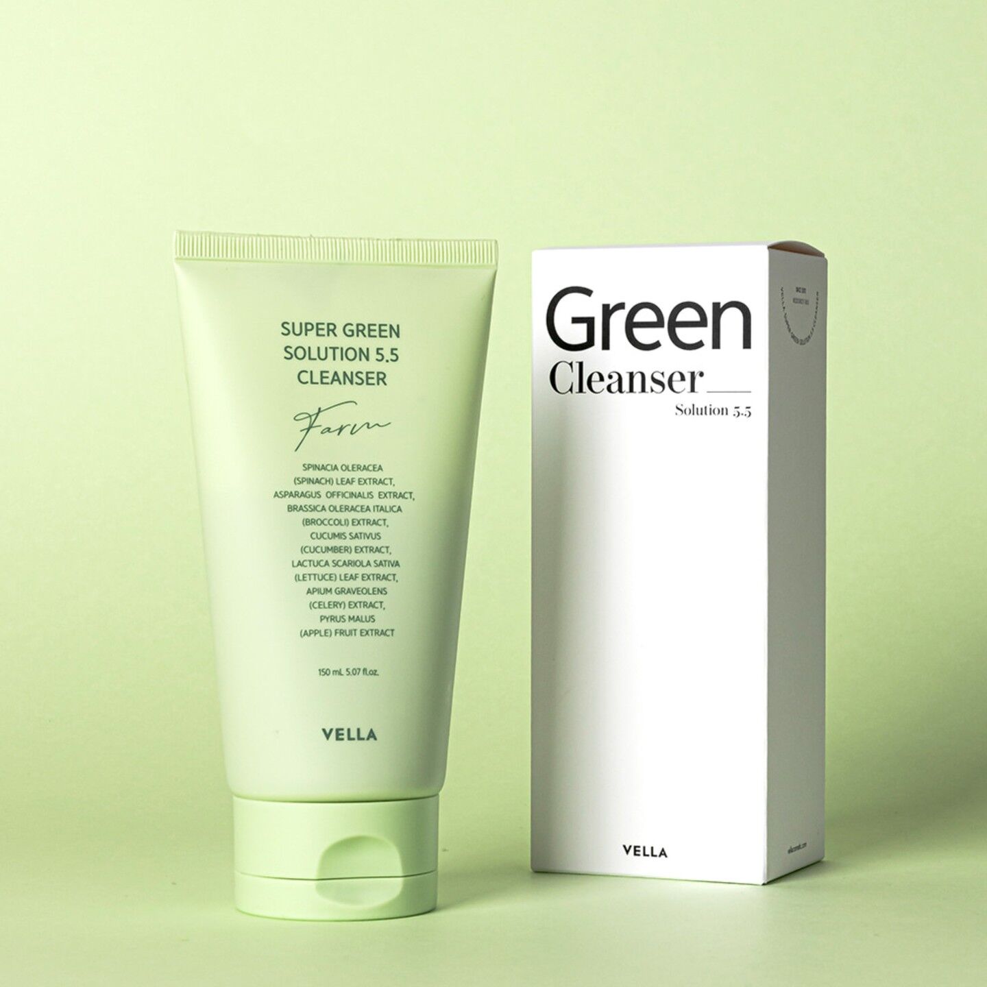 VELLA Dermocosmetic Balancing Gel Cleanser pH 5.5 | Detox & Pore Care with Green Vegetable Complex & AHA | KOREAN Skincare