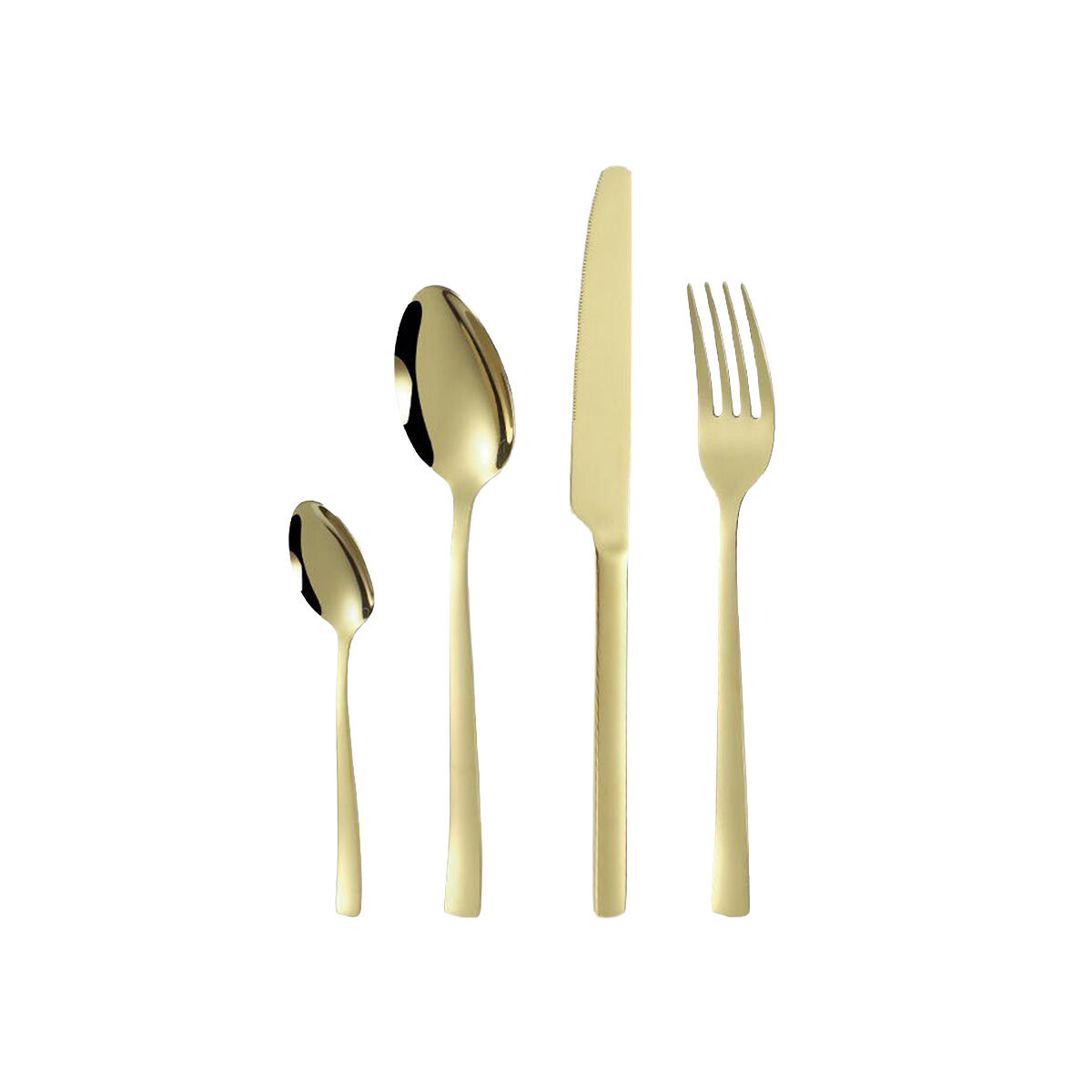 Ménagère 24 pièces champagne mat