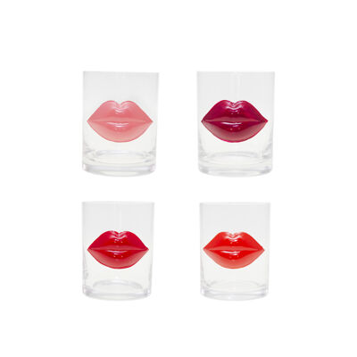 Vasos de agua Kiss - juego de 4