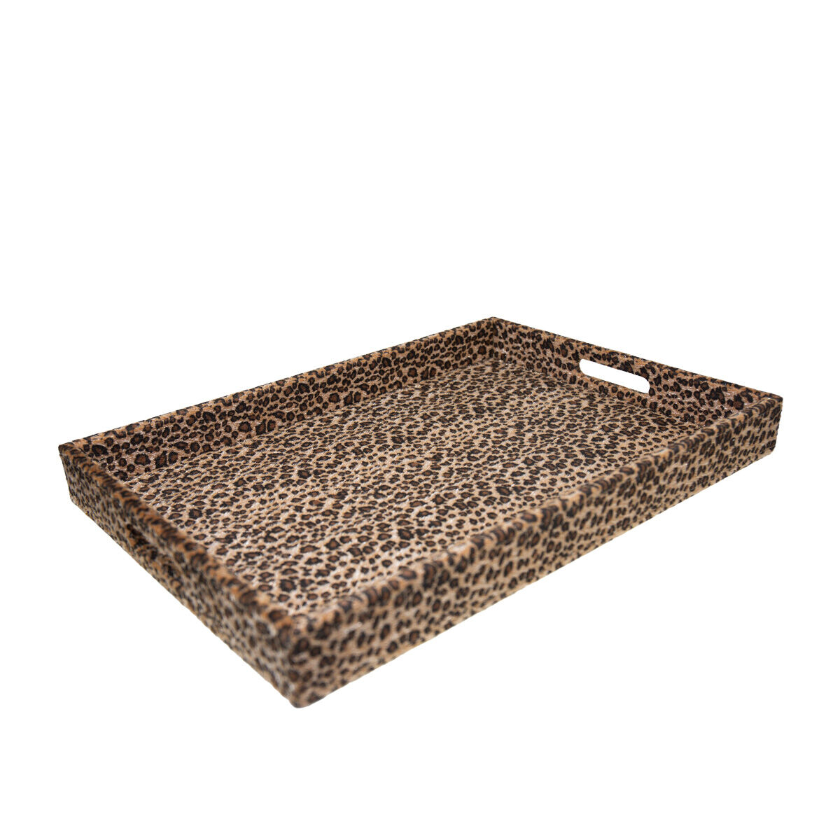 Rectangular leopard tray 42x32x4.5cm