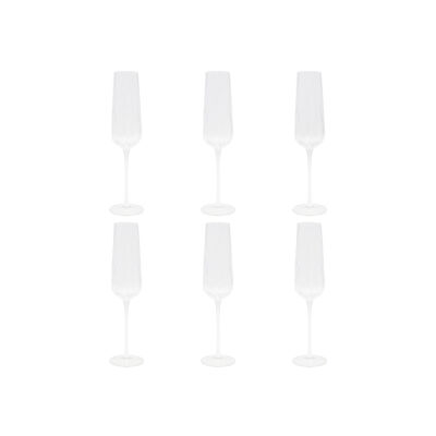 Copas de champán Wave - Juego de 6