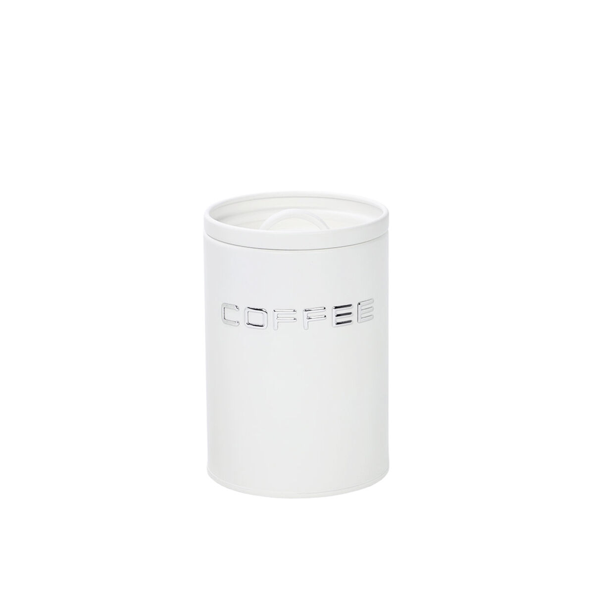 Scatola da caffè bianca e argento 11x11x15cm
