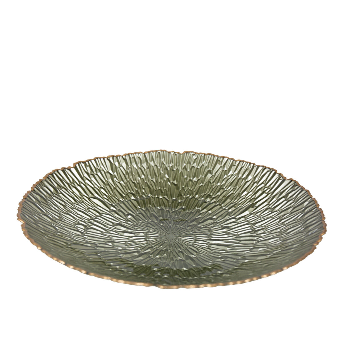 Tazza verde con bordo dorato 40.5 cm