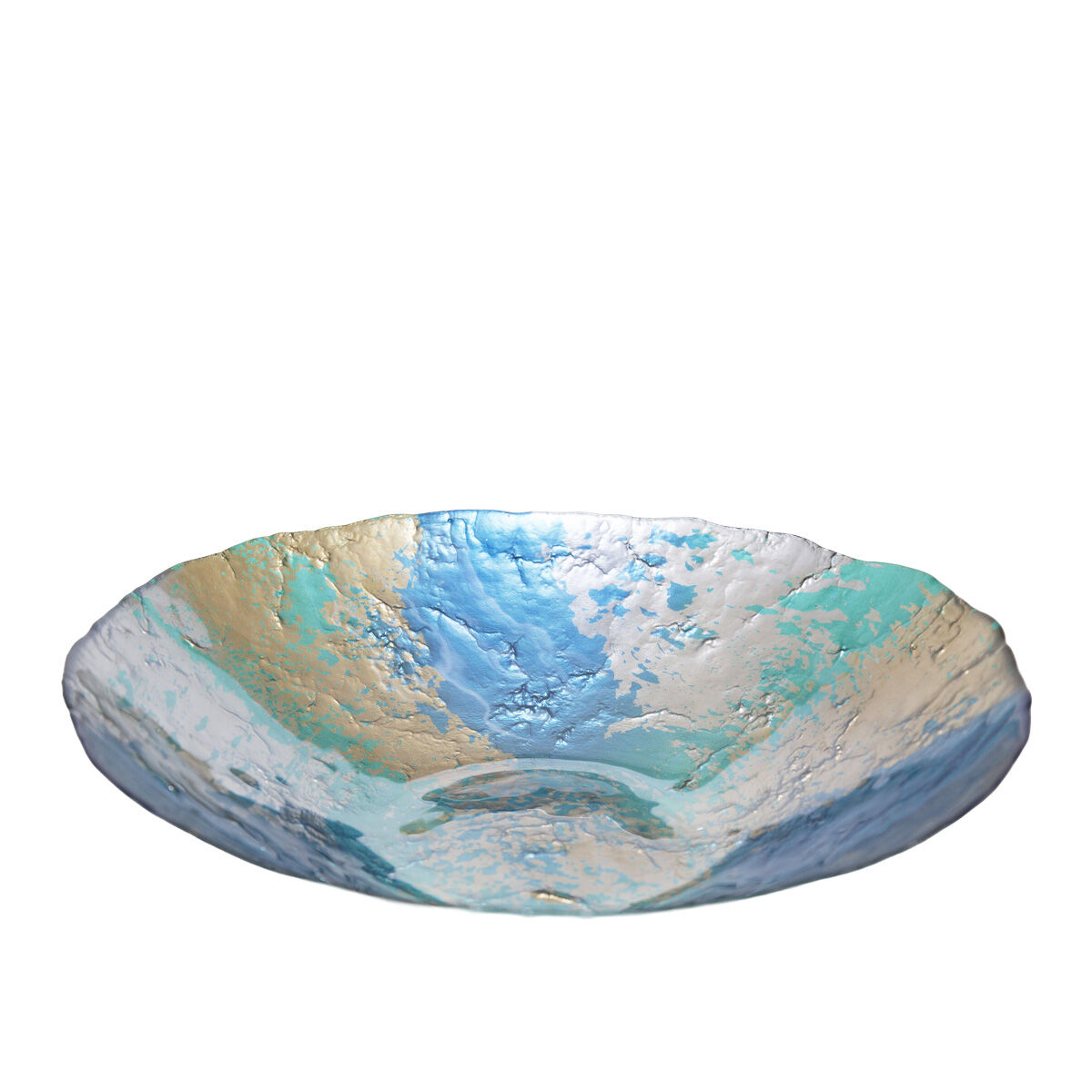 Coppa turchese e oro 32cm