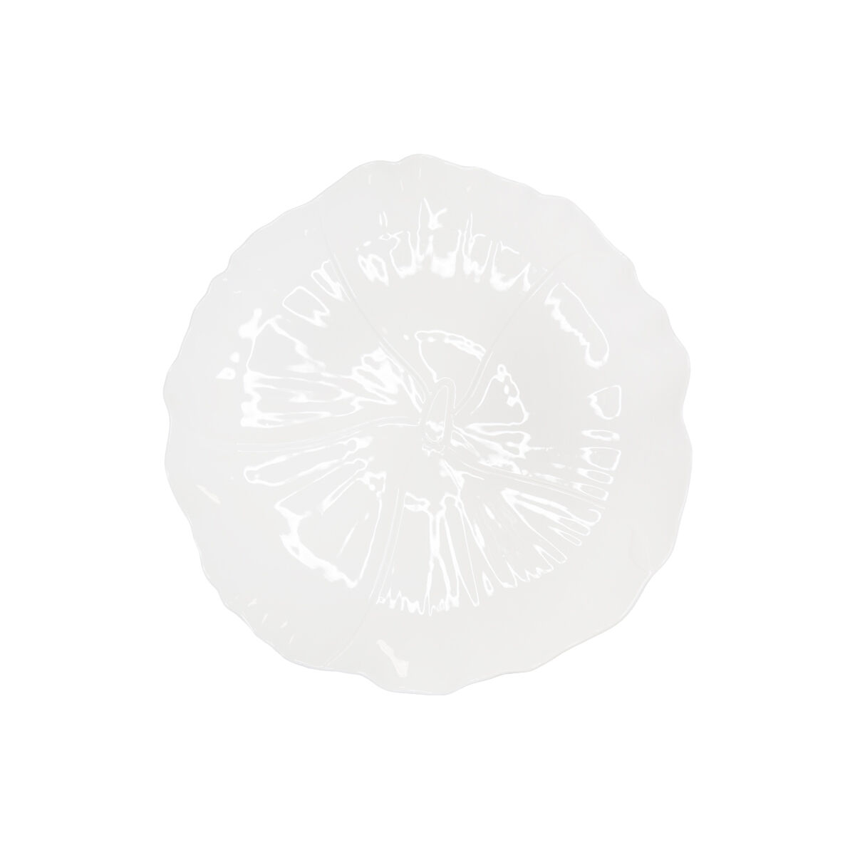 White flower flat plate 30cm