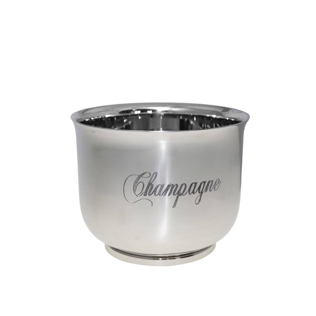 Secchiello per champagne magnum in argento, acciaio inox 18.5×18.5x23.5 cm