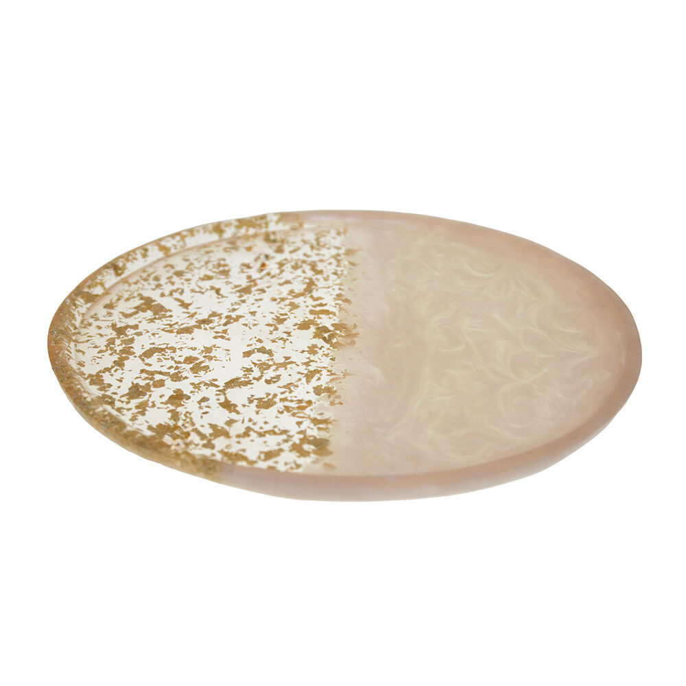 Round resin glitter tray 30x30x1.5cm