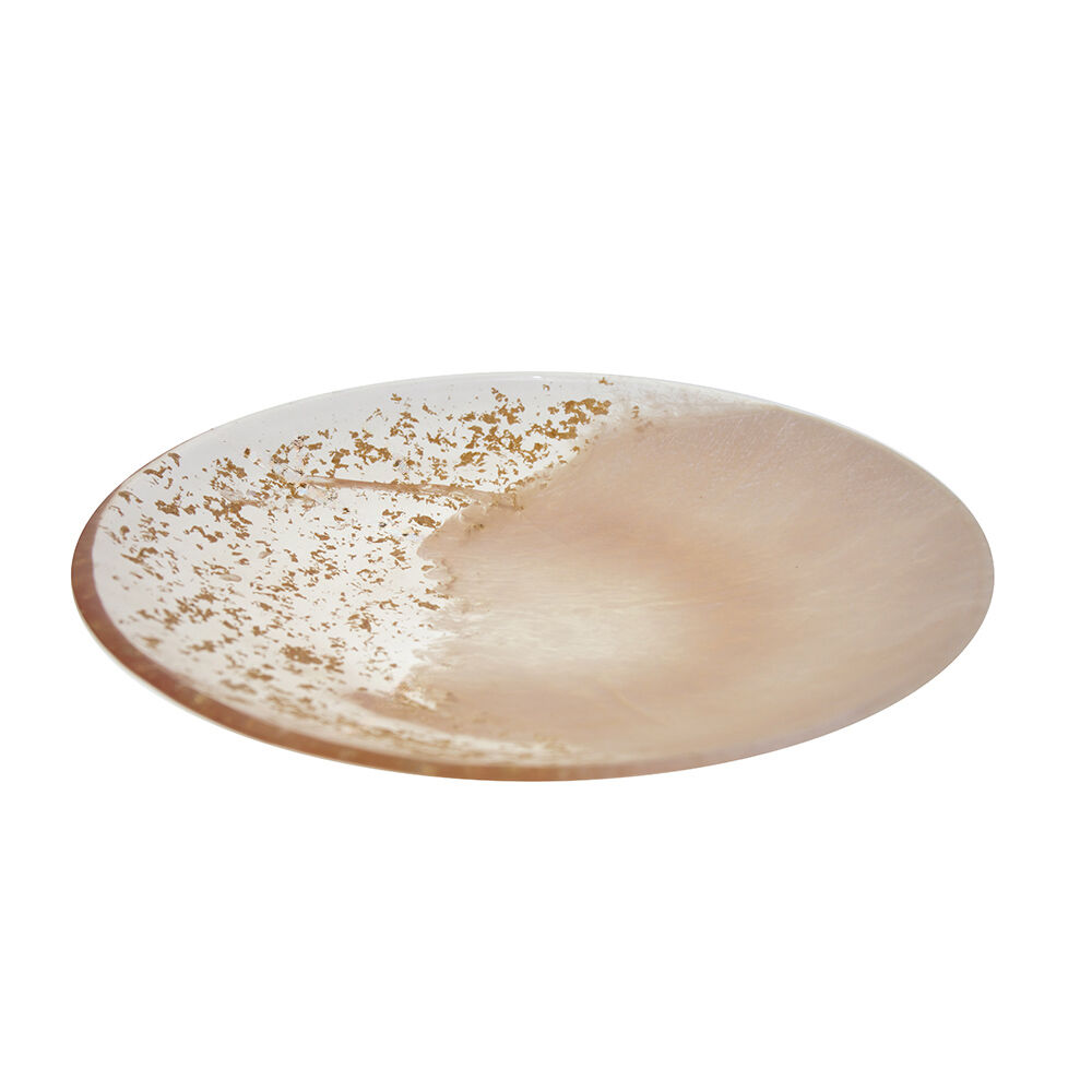 Fruttiera in resina glitterata 40x40x5.5 cm