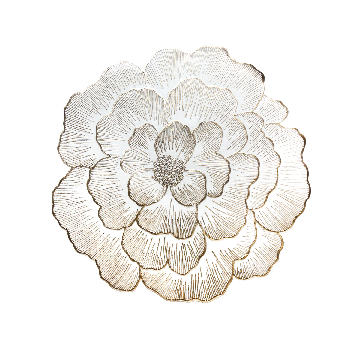 Sottobicchiere con fiori dorati