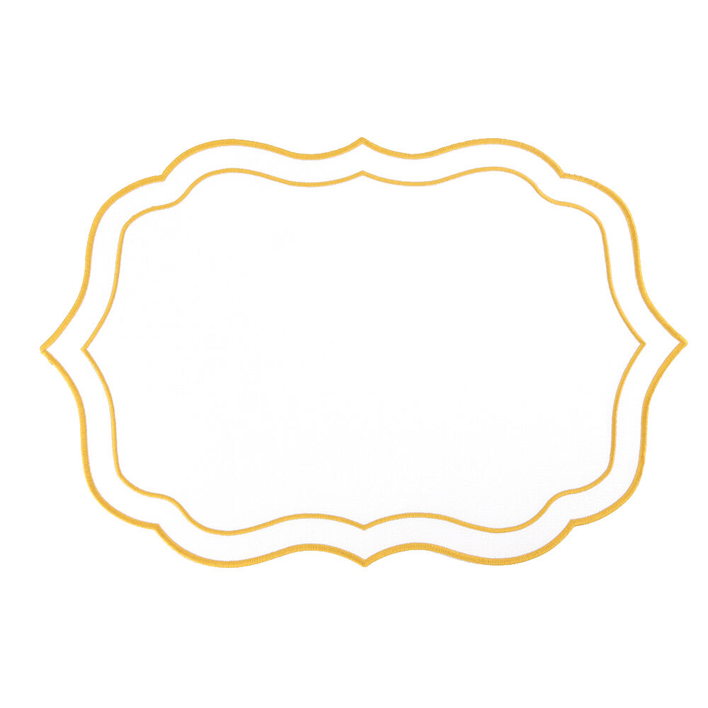 Sottobicchiere in lamiera bianca e oro