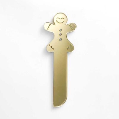 Gold Acrylic Bookmark "Gingerbread"