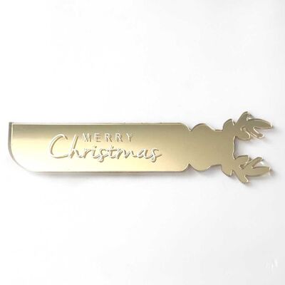 Gold Acrylic Bookmark "Reindeer Head"