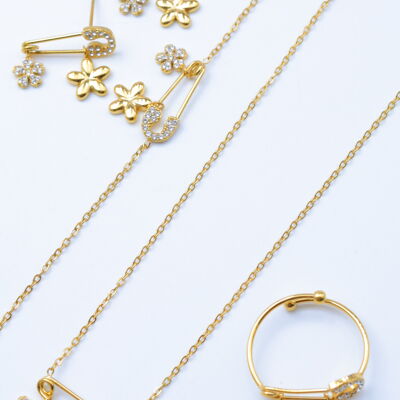Conjunto de joyas de acero inoxidable - ZC4E