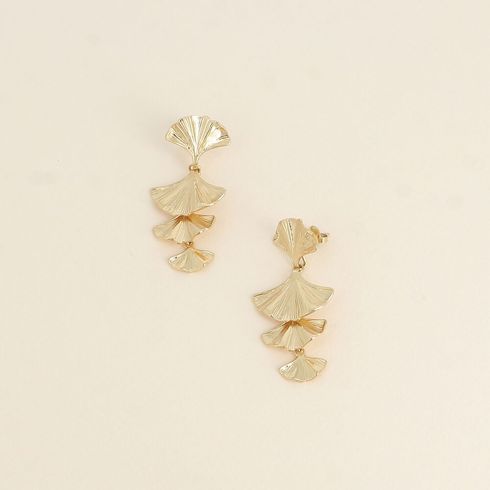 Dangling earrings - 4 ginkgo trees