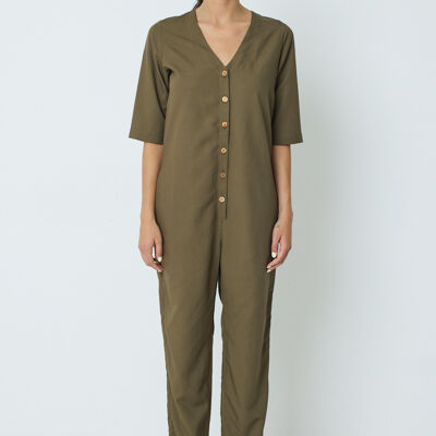 M02 Jumpsuit Malachita Dark green