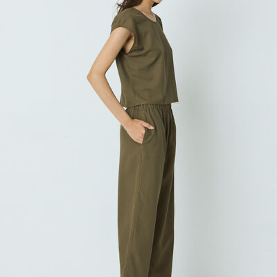 P02 Pant Piemontita Verde scuro