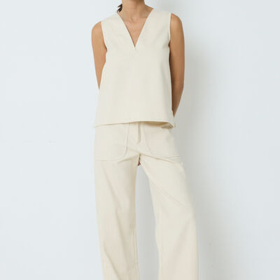P08 Pant Palo Beige Denim